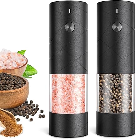 FRTONYI Electric Salt and Pepper Grinder Set (2 Pack)