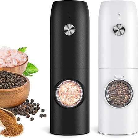 FRTONYI Electric Salt and Pepper Grinder Set (2 Pack)